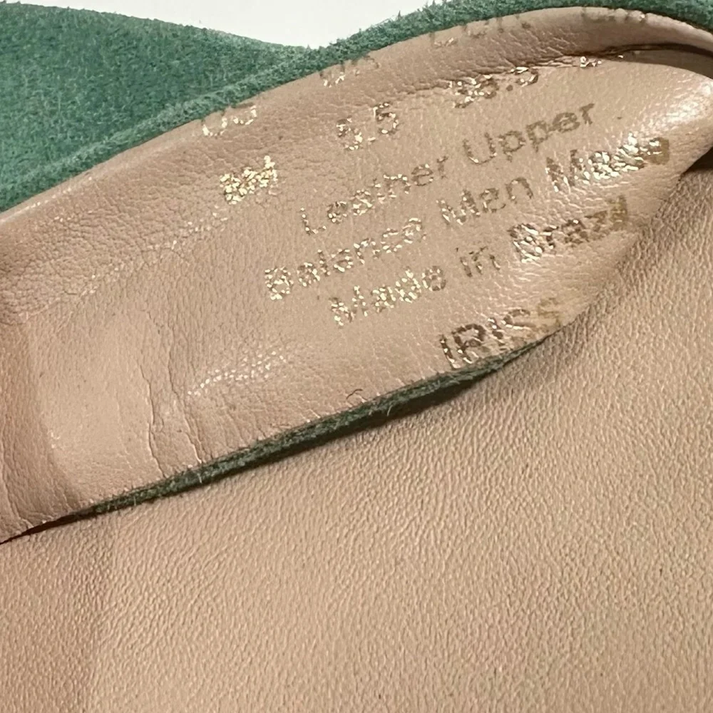 🌸27 EDIT NATURALIZER 🌸 Iriss Emerald Suede Ankle Strap Block Heels Size: 8 - Picture 10 of 11